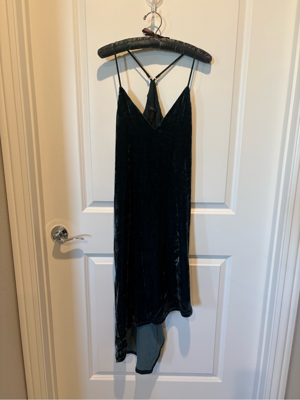 BCBGMaxAzria Dark Teal Slip Dress